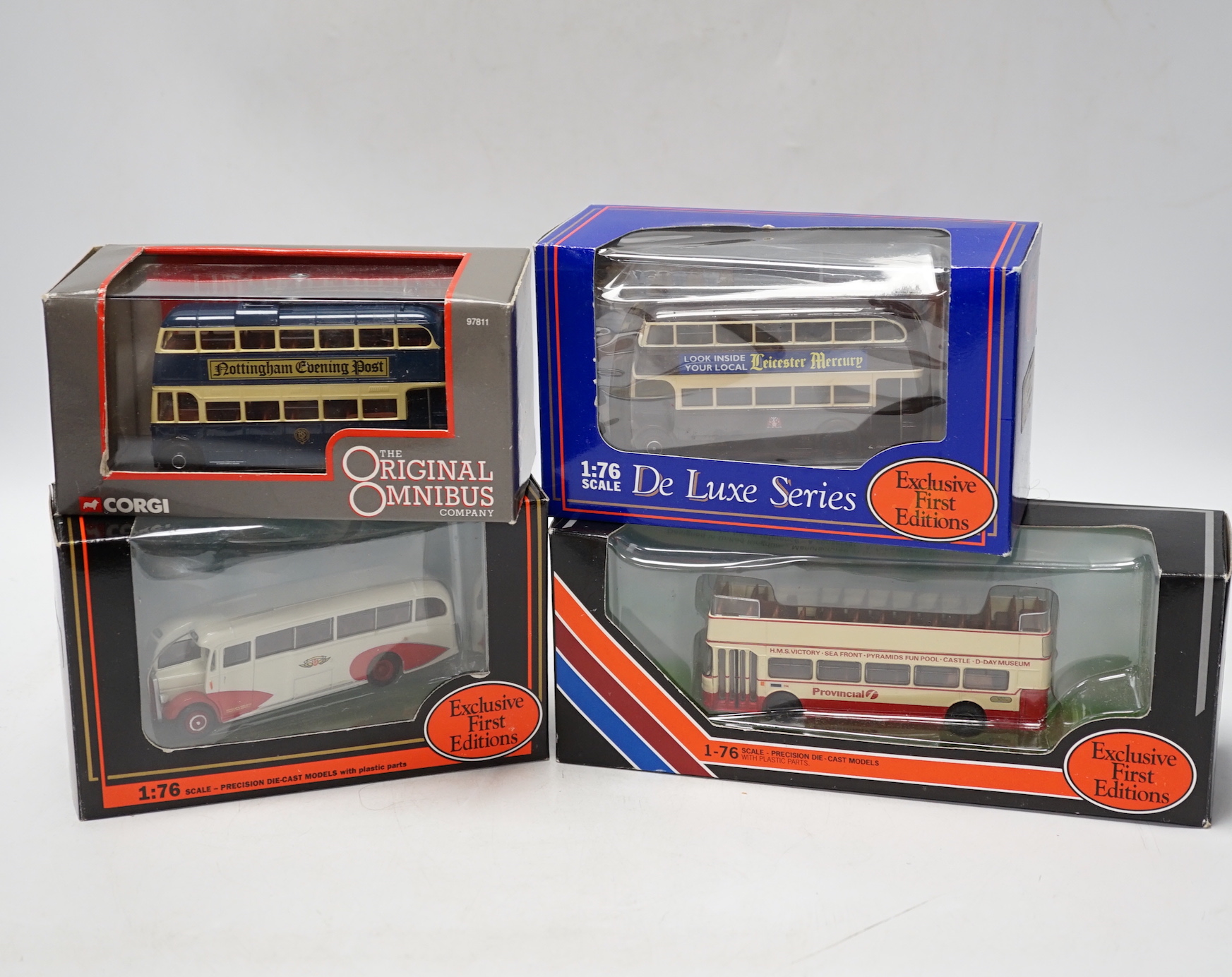 Thirty-three boxed EFE and Corgi OOC buses and coaches, operators include; London Transport, Southdown, Glasgow Corporation, Maidstone & District, etc.